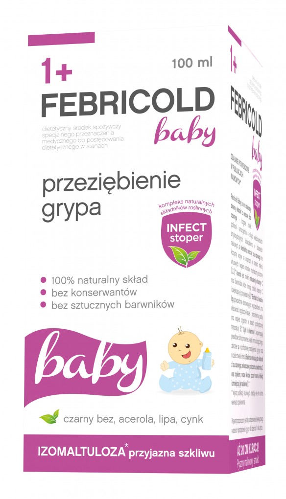 Febricold baby – syrop z czarnego bzu wspierający walkę z przeziębieniem i grypą. 