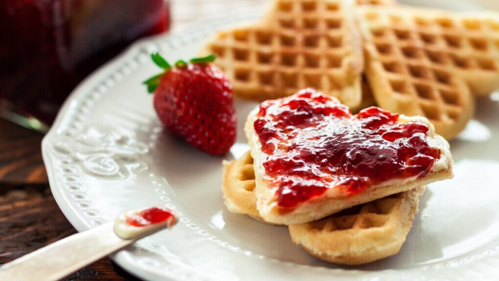 Wafle gdańskie z konfiturą - przepis