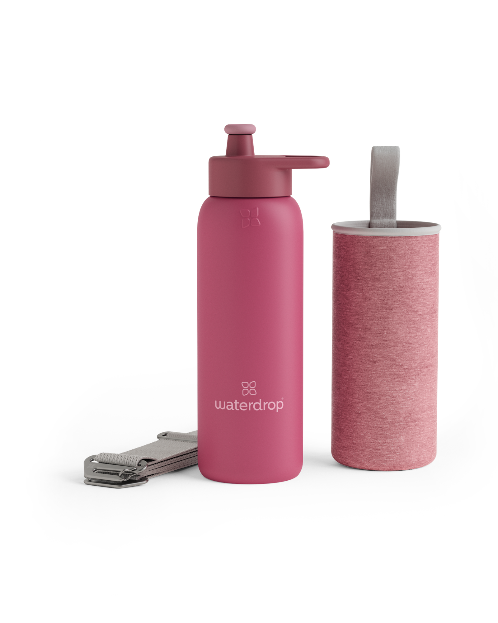 Nowa edycja butelek ze szkła borokrzemowego z neoprenowym pokrowcem i paskiem