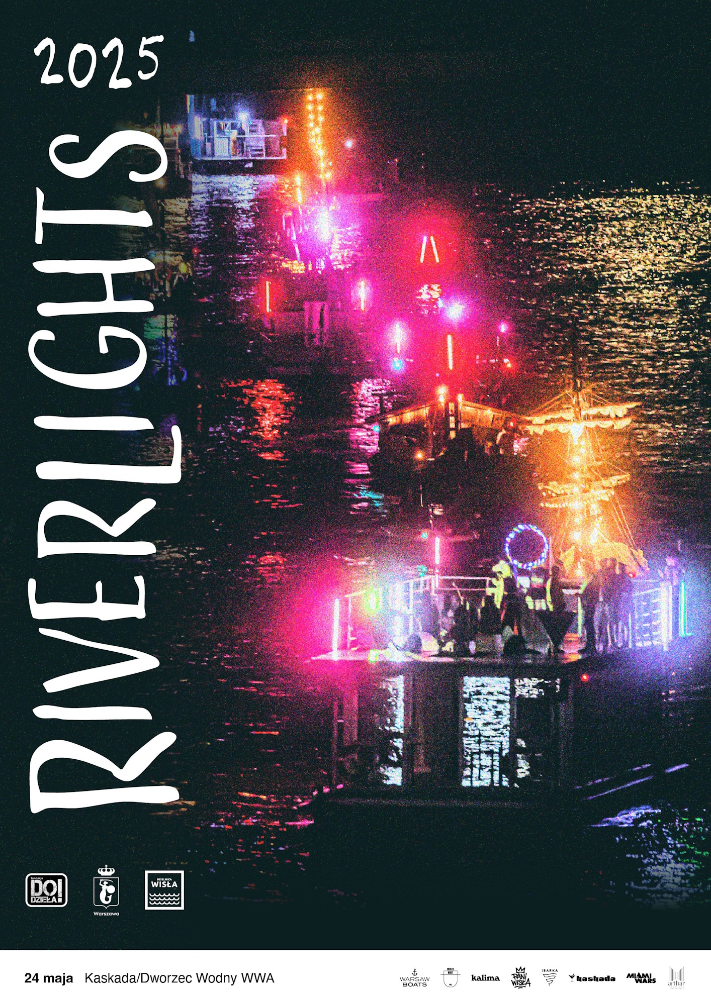 RIVERLIGHTS 2025 – parada udekorowanych światłem łodzi nad Wisłą